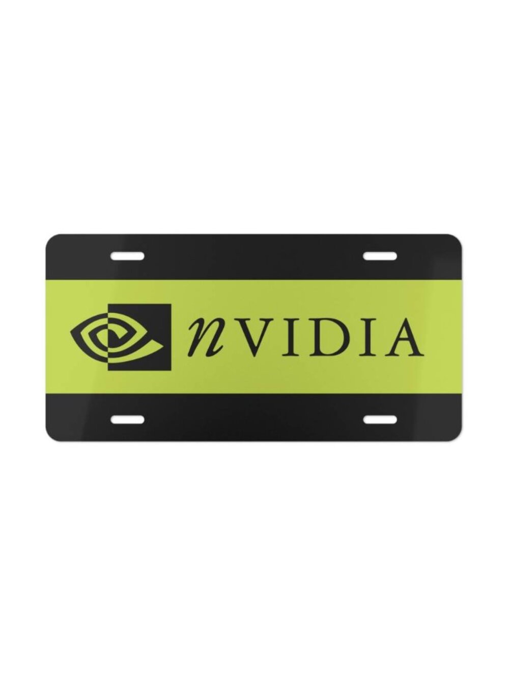 Classic NVIDIA Retro Logo Vanity License Plate Aluminum Tag USA